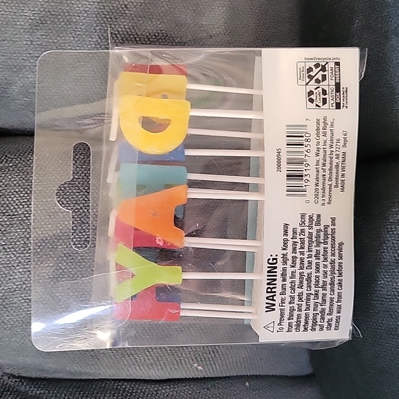 2/$15 "HAPPY BIRTHDAY" Candles - Picture 2 of 3